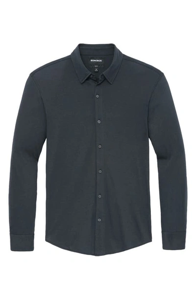 Shop Bonobos Slim Fit Knit Button-up Shirt In Jet Black