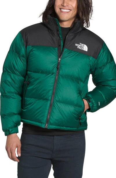 Shop The North Face 1996 Retro Nuptse Water Resistant Down Puffer Jacket In Evergreen