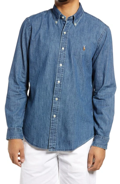 Shop Polo Ralph Lauren Denim Button-down Shirt