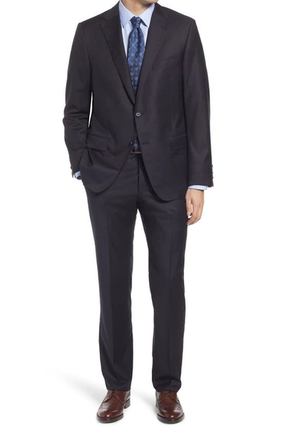 Hickey Freeman Infinity Classic Fit Solid Wool Suit In Navy