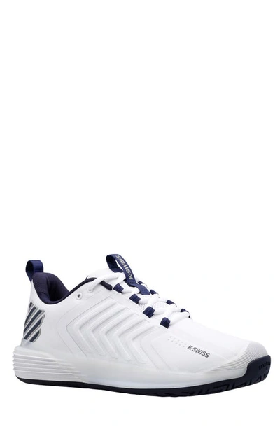Shop K-swiss Ultrashot 3 Tennis Shoe In White/ Navy