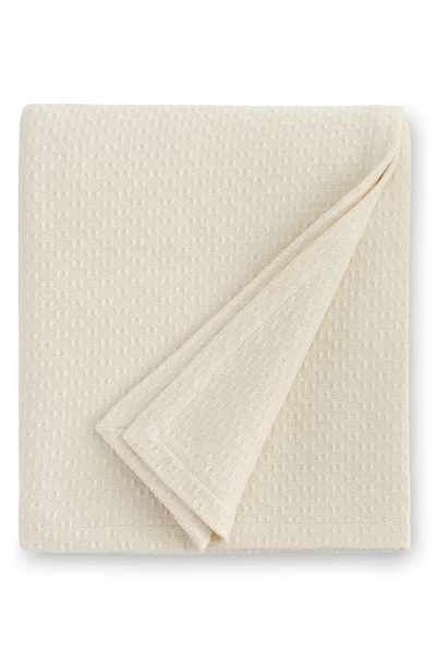 Shop Sferra Corino Blanket In Ivory