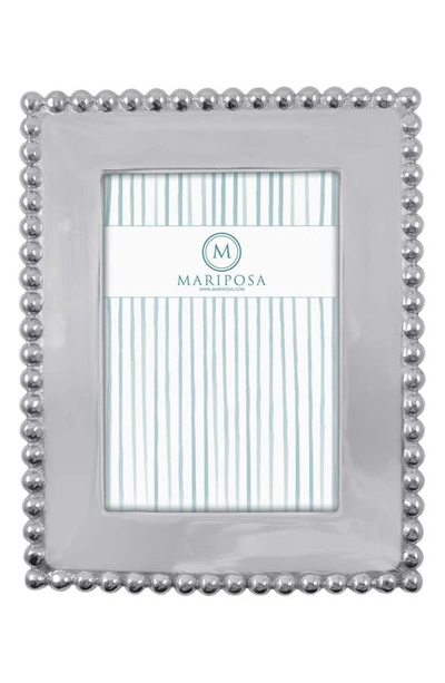 Shop Mariposa Pearled Trim Picture Frame In Silver