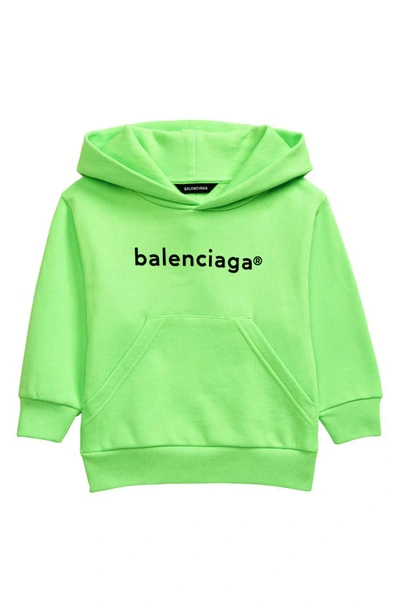 Balenciaga Kids Hoodie For Boys And For Girls In Green/ Black |