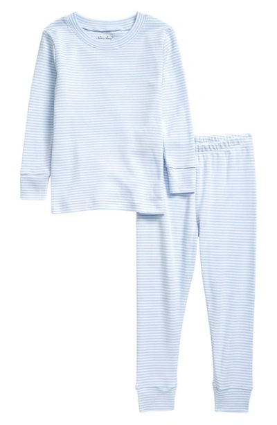 Shop Kissy Kissy Simple Stripes Fitted Two-piece Pajamas In Simply Stripes