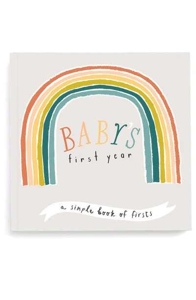 Shop Lucy Darling 'baby's First Year' Little Rainbow Memory Book In Multi