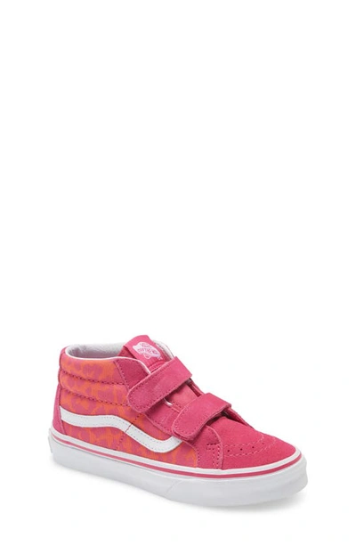 Shop Vans Sk8 Mid Reissue Sneaker In (neon Animal) Leopard/ Pink