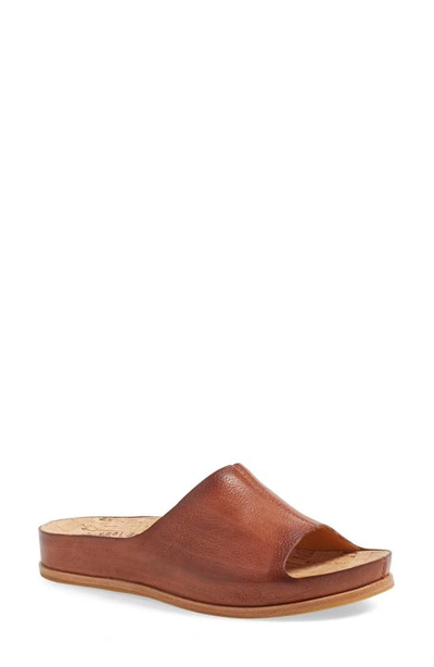 Shop Kork-easer 'tutsi' Slide Sandal In Etiope Brown Leather