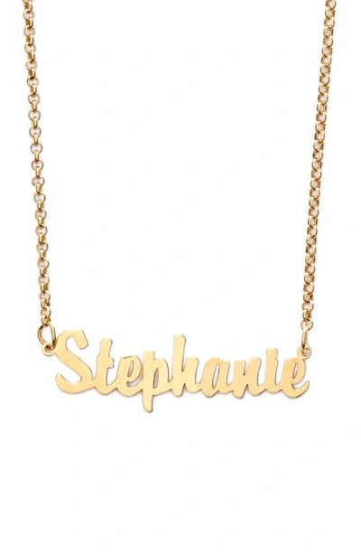 Shop Argento Vivo Personalized Script Name Necklace In Gold