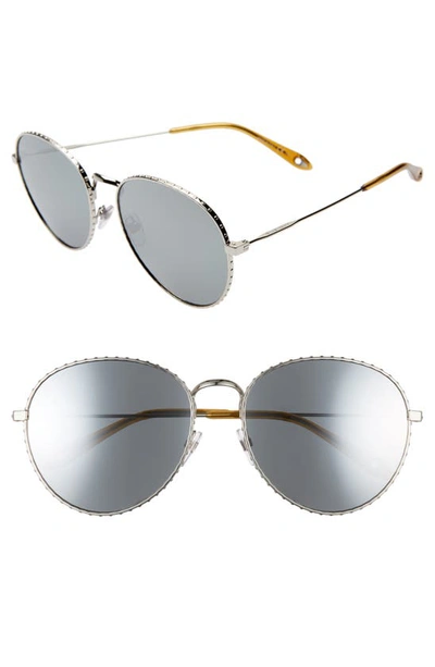 Shop Givenchy 60mm Round Metal Sunglasses In Palladium