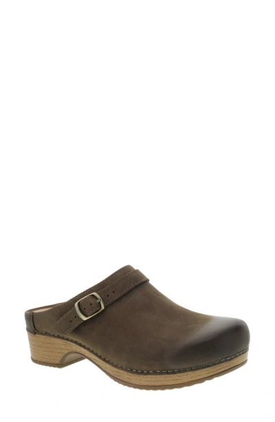 Shop Dansko Berry Clog In Mushroom Nubuck Leather