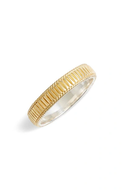 Shop Anna Beck Ribbed Stacking Ring In Gold