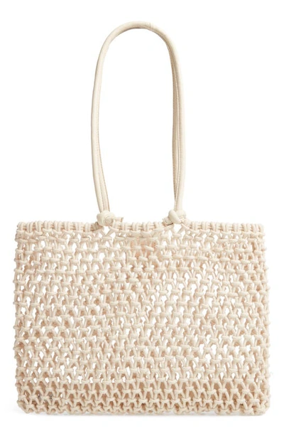 Shop Clare V Sandy Woven Market Tote In Natural