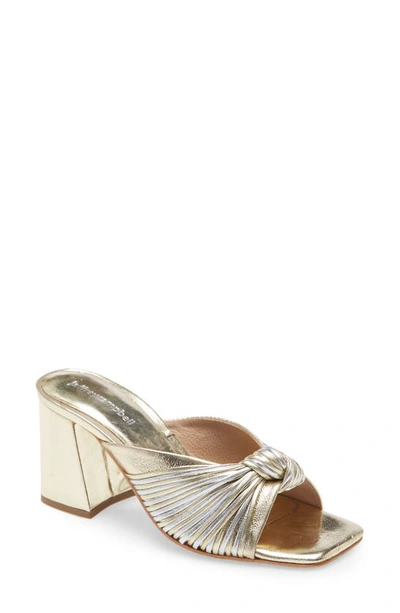 Shop Jeffrey Campbell Melonger Block Heel Slide Sandal In Silver Gold Leather