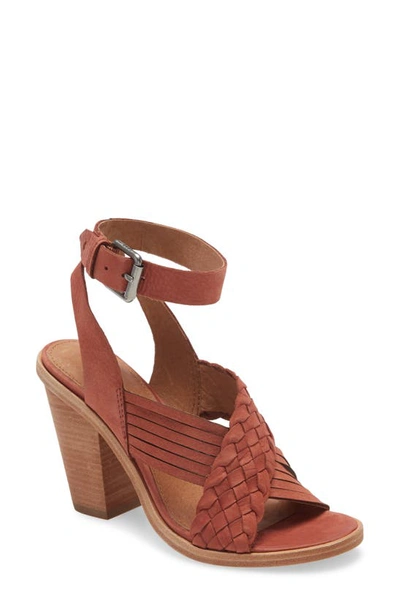 Shop Frye Sara Criss Cross Sandal In Rosewood