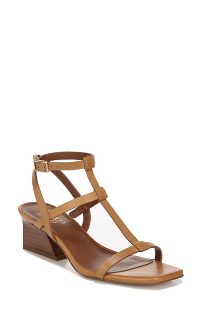 Shop Franco Sarto Chopra T-strap Sandal In Camel Leather