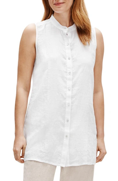 Shop Eileen Fisher Organic Linen Tunic Top In White