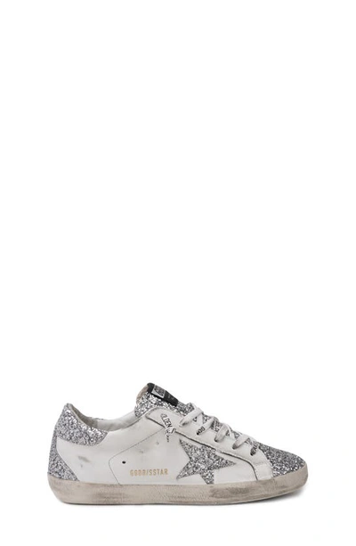 Shop Golden Goose Superstar Glitter Low Top Sneaker In White/ Silver