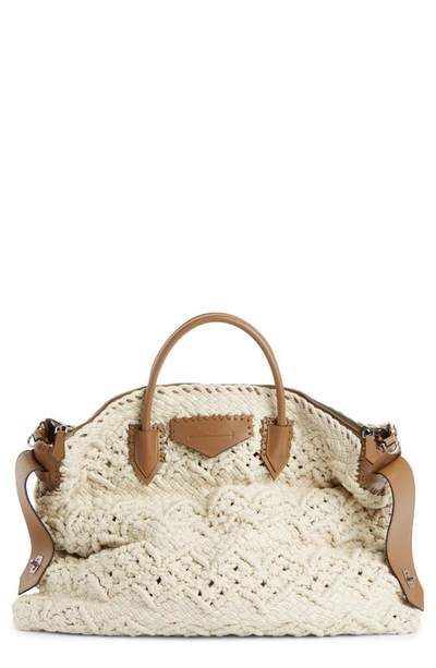 Shop Givenchy Antigona Woven Cord Tote In Natural