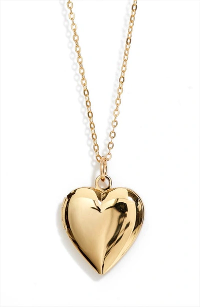 Shop Set & Stones Roxy Heart Locket Necklace In Gold