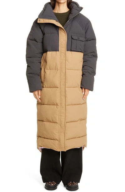 Shop Ganni Heavy Tech Puffer Coat In Block Color