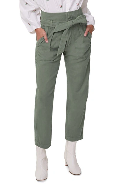 Shop Citizens Of Humanity Noelle Belted Cotton Cargo Pants In Bonsai