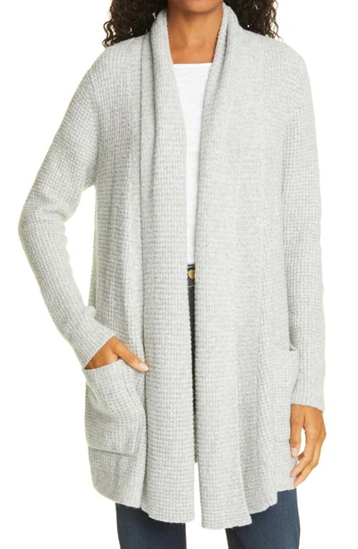 Shop Line Novah Thermal Knit Cotton & Cashmere Blend Cardigan In Heather Grey- 0003