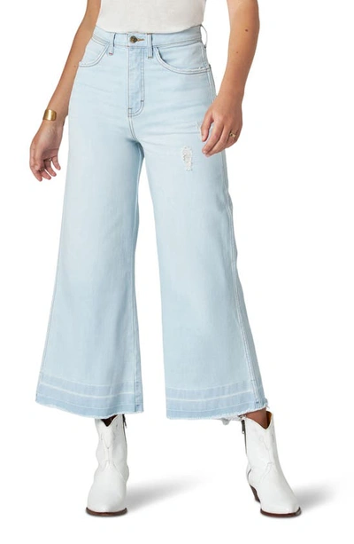 Shop Wrangler Wide Leg Crop Jeans In Cowboy Cool