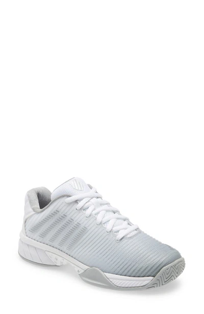 Shop K-swiss Hypercourt Express 2 Tennis Shoe In White/ High-rise/ Silver