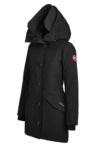 Shop Canada Goose Rossclair Water Resistant 625 Fill Power Down Parka In Black