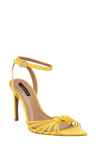 Shop Bcbgmaxazria Delia Ankle Strap Sandal In Yellow
