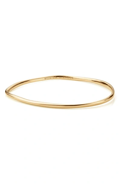 Shop Monica Vinader Nura Reef Bangle In Yellow Gold