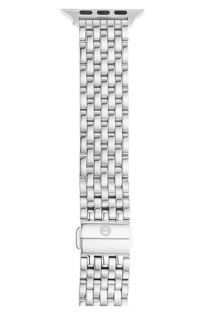 Shop Michele 20mm Apple Watch® Bracelet Watchband In Chrome