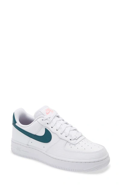 Shop Nike Air Force 1 Sneaker In White/ Green/ Sunset/ White