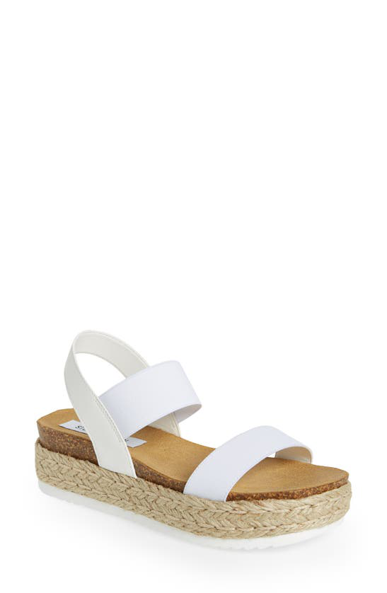steve madden sandals platform white