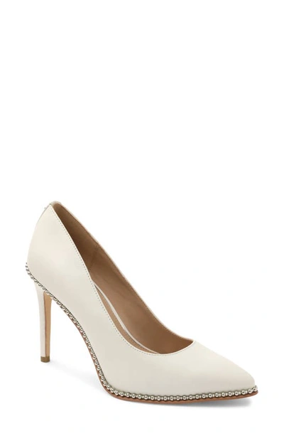 Shop Bcbgeneration Holli Pointed Toe Pump In Bright White Leather