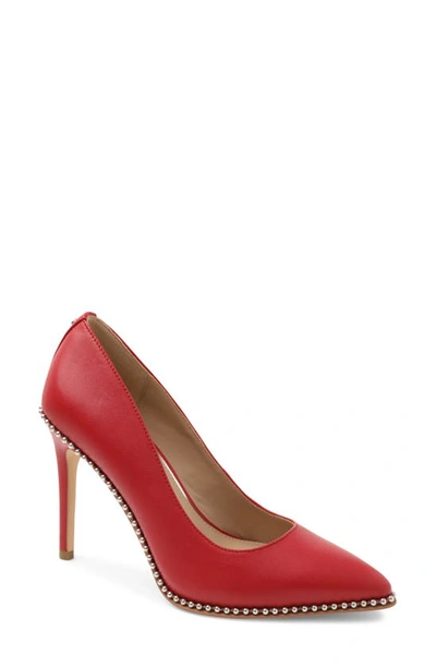 Shop Bcbgeneration Holli Pointed Toe Pump In Lipstick Leather