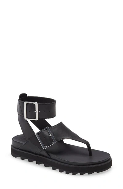 Shop Sorel Roaming T-strap Sandal In Black