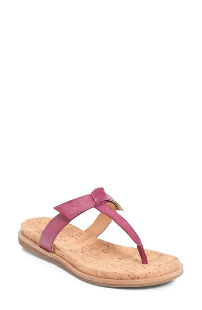 Shop Kork-easer T-strap Sandal In Purple Leather