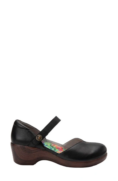 Shop Alegria Celeste Mary Jane Clog In Obsindian Leather