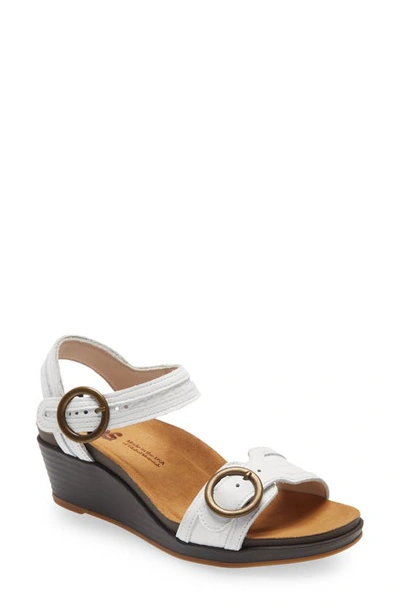 Shop Sas Seight Wedge Sandal In Opal Leather