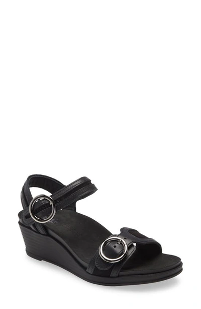 Shop Sas Seight Wedge Sandal In Night Sky Leather