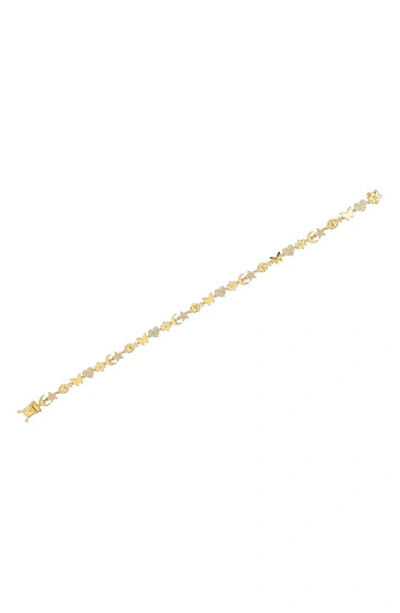 Shop Ef Collection Lullaby Diamond Bracelet In Yellow Gold