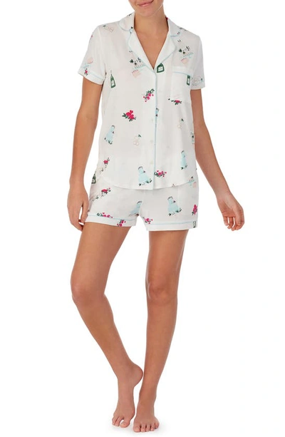 Shop Kate Spade Print Short Pajamas In White