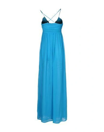 Shop Roberto Cavalli Long Dresses In Turquoise