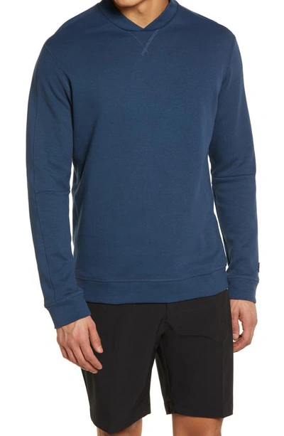 Shop Adidas Golf Go-to Crewneck Sweatshirt In Crew Navy