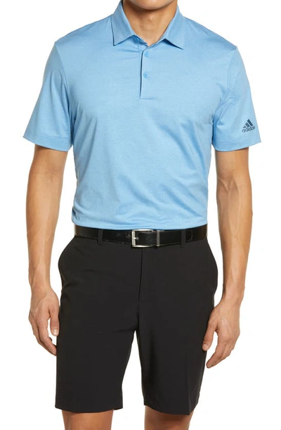 Shop Adidas Golf Ultimate365 2.0 Golf Polo In Light Blue Melange