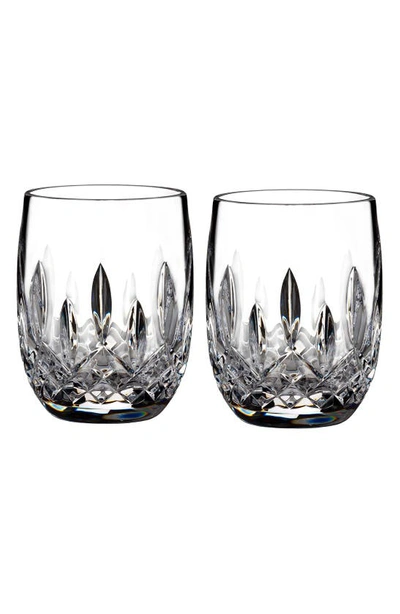 Shop Waterford Lismore Connoisseur Set Of 2 Lead Crystal Rounded Tumblers In Clear