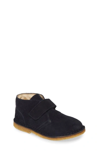 Naturino Boys Navy Blue Suede Boots In Blue Suede Leather