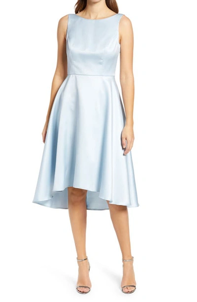 Shop Alfred Sung High/low Cocktail Dress In Mist